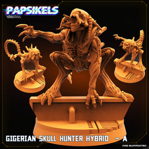 Aliens Vs Humans, Gigerian  Skull Hunter Hybrids, Papsikels, 32mm Mini