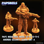 Papz Industries Model SY-N-T3-TI-C Android Security Guards, Papsikels, 28mm or 32mm Mini