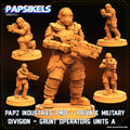 Papz Industries PMD - Private Miliary Division - Grunt Operators - Set of 5 Models , Papsikels, 32mm Mini