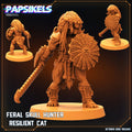Skull Hunters - Feral Skull Hunter Resilient Cat, Papsikels, Resin - Tabletop miniature - 32mm