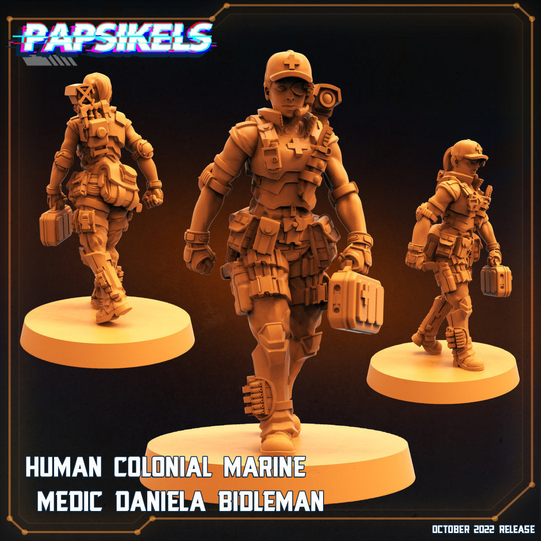 Aliens Vs Humans, Human Colonial Marine Medic Daniela Bidleman, Papsikels, 32mm Mini