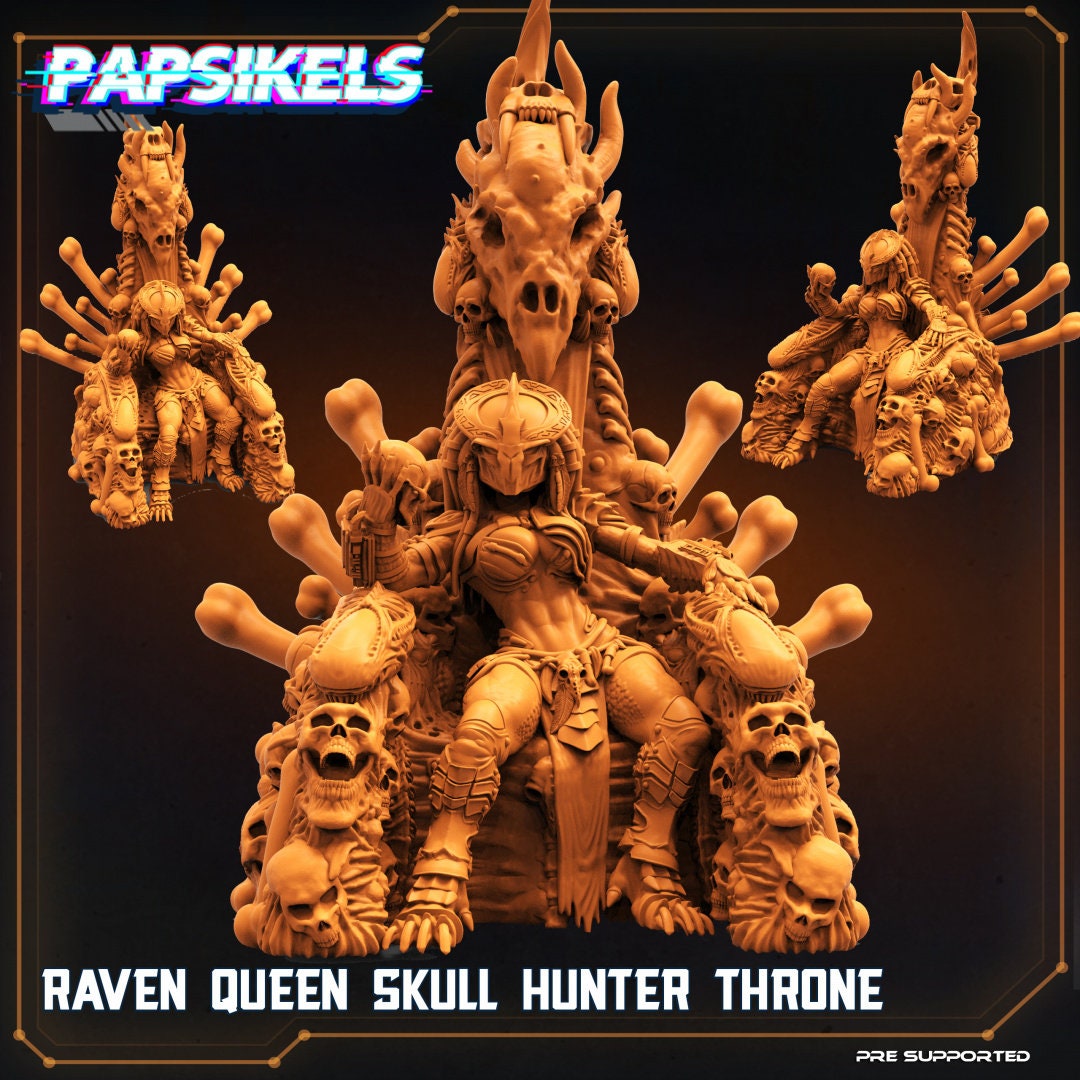 Skull Hunters Iskaligor Bone Clan Tribe First Hunt Champion, Papsikels, Resin Miniature - Tabletop miniature - Fantasy Miniature - 32mm
