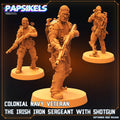 Alien Wars, Colonial Navy Veteran The Irish Iron Sergeant With Shotgun, Papsikels, 32mm Mini