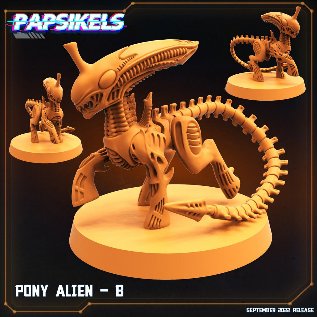 Pony Aliens - My Little Pony | Papsikels, Resin Miniature - Tabletop  Miniature - 32mm