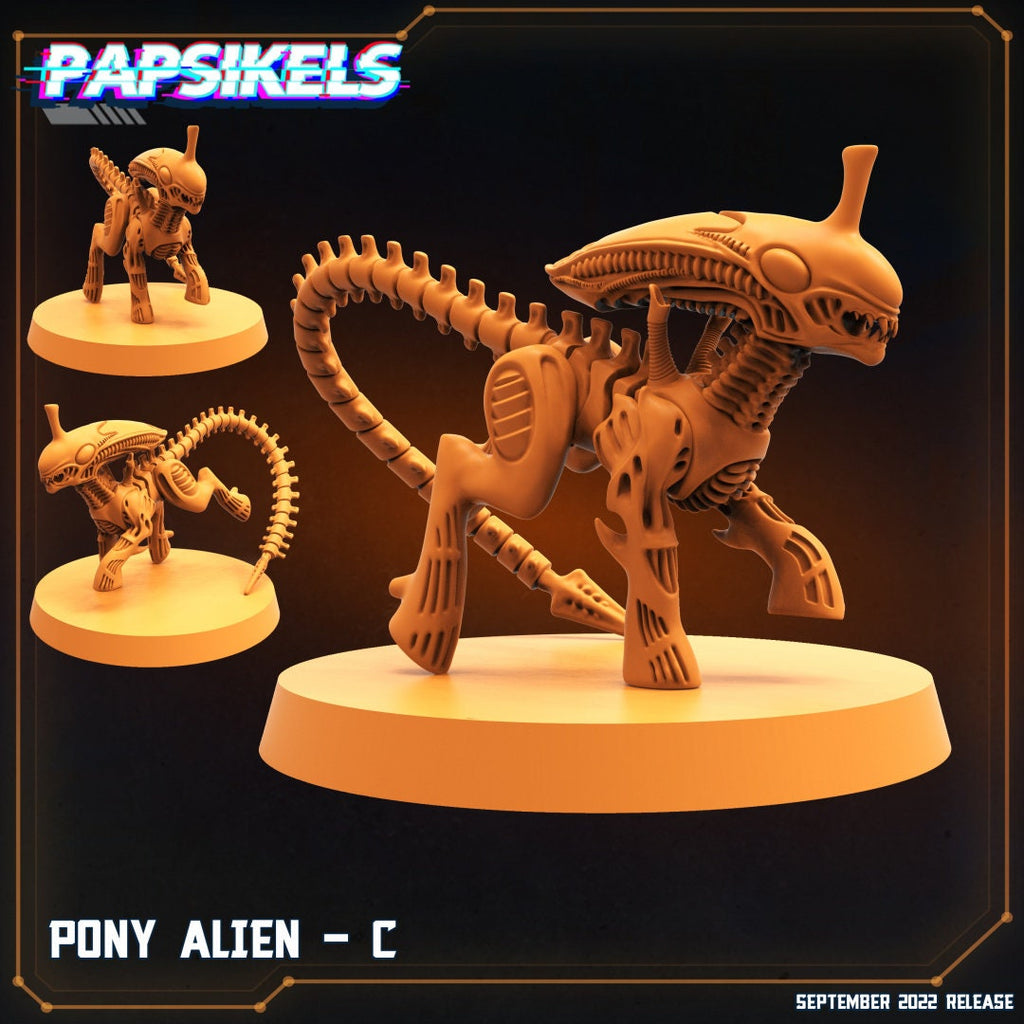 Pony Aliens - My Little Pony | Papsikels, Resin Miniature - Tabletop  Miniature - 32mm
