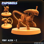 Pony Aliens - My Little Pony | Papsikels, Resin Miniature - Tabletop  Miniature - 32mm