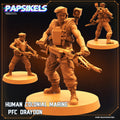 Alien Wars, Human Colonial Marine PVC Draydon, Papsikels, 32mm Mini