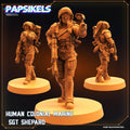 Alien Wars, Human Colonial Marine Sgt Shepard, Papsikels, 32mm Mini
