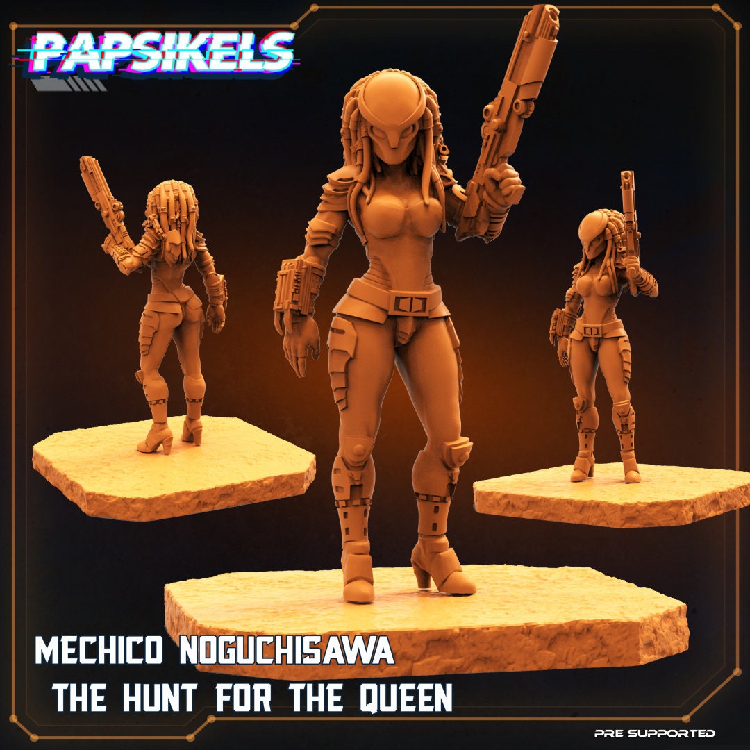 Skull Hunters Mechico Noguchisawa The Hunt for The Queen, Papsikels, Resin Miniature - Tabletop miniature - Fantasy Miniature - 32mm