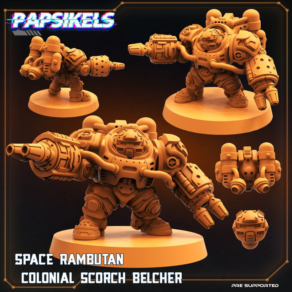 Space Rambutan - Colonial Scorch Belchers, Papsikels, Resin - Tabletop miniature - 32mm