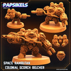 Space Rambutan - Colonial Scorch Belchers, Papsikels, Resin - Tabletop miniature - 32mm