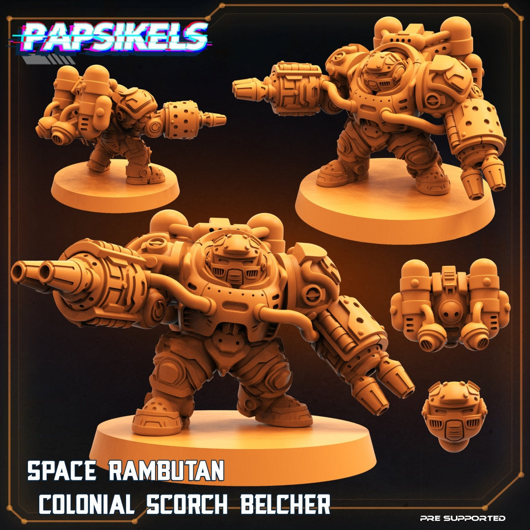 Space Rambutan - Colonial Scorch Belchers, Papsikels, Resin - Tabletop miniature - 32mm
