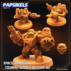 Space Rambutan - Colonial Scorch Belchers, Papsikels, Resin - Tabletop miniature - 32mm