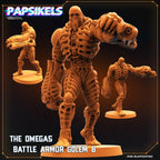 Aliens Vs Humans, The Omega Battle Armour Golems, Papsikels , Resin Miniature - Tabletop miniature - 32mm