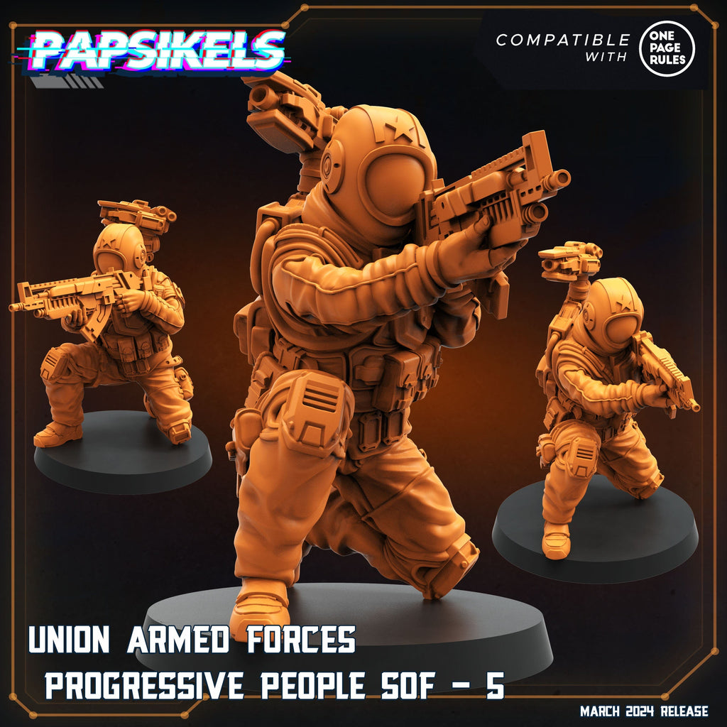 Aliens - Union of Progressive Peoples - UPP - Union Armed Forces Progressive Peoples SOF Set 1  | Papsikels, Resin Tabletop  Miniature 32mm