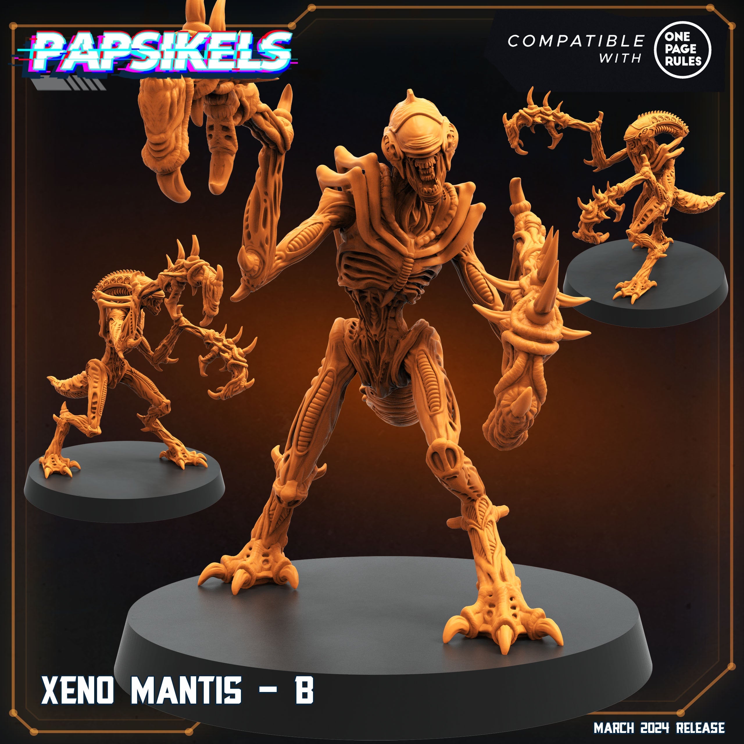 Xeno Mantis - Aliens, Papsikels, 32mm Mini