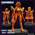 Cyberpunk, Pinup - NSFW - Danger Girls Gipsy Thirteen, Cyberpunk, Papsikels, 32mm Mini
