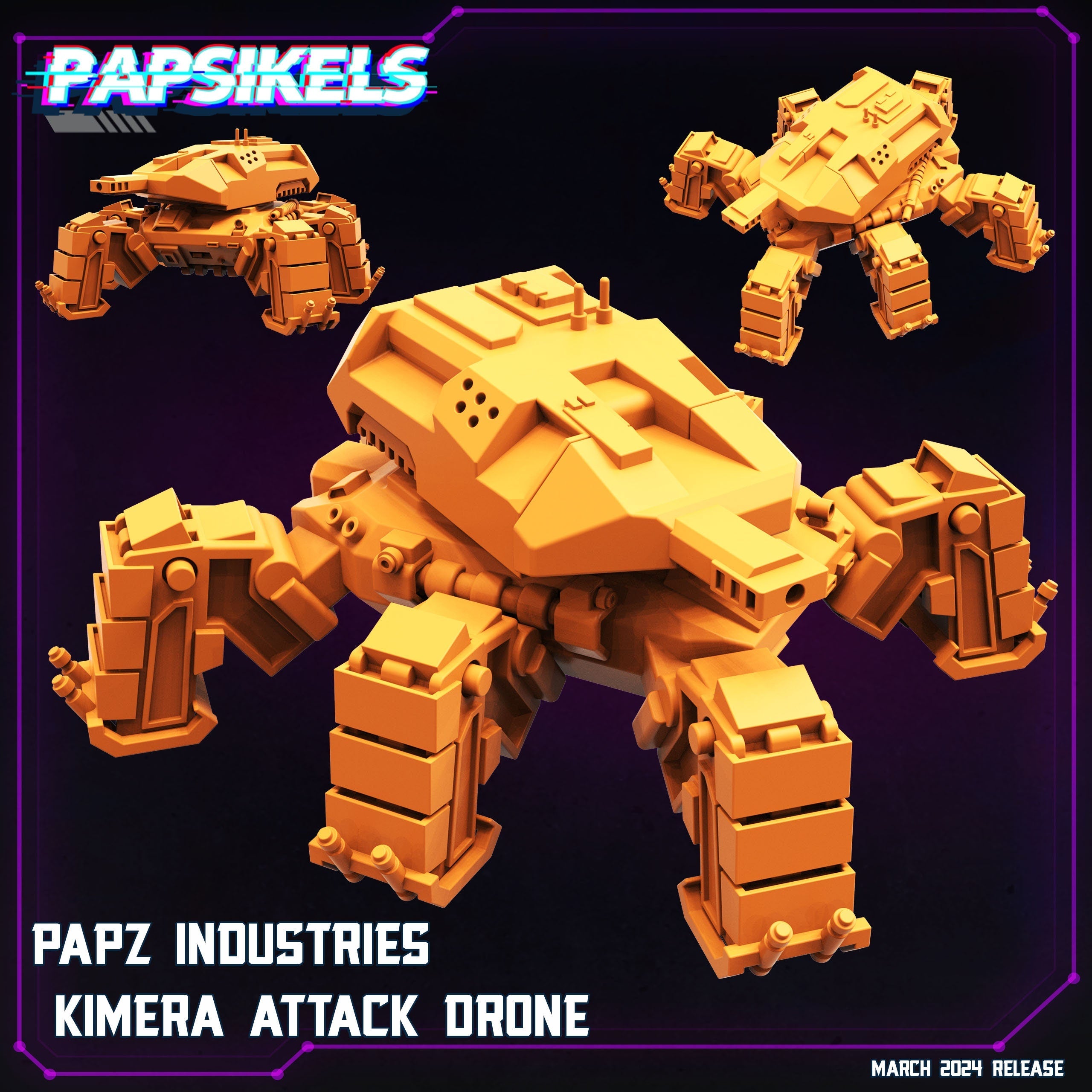 Papz Industries Kimera Attack Drone, Papsikels, Resin Miniature - Tabletop miniature - Sci-Fi Miniature - 32mm