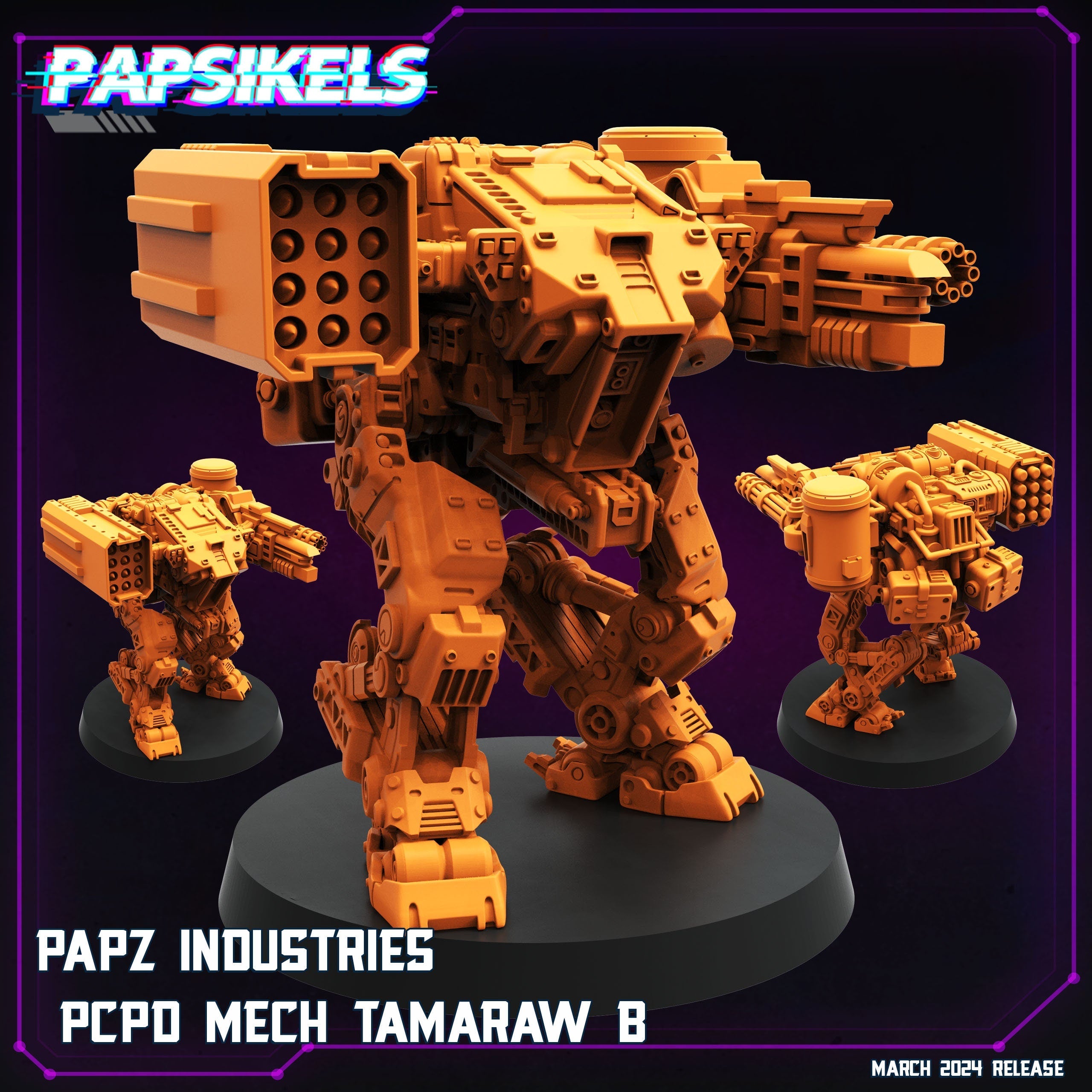 Papz Industries PCPD Mech Tamaraw | Papsikels, Resin Miniature - Tabletop  Miniature - 32mm