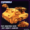Papz Industries Rapsi Light Mobility Launcher , miniature sculpted by Papsikels. Mini wargaming/ Wargames/ TTRPG/ Cyberpunk