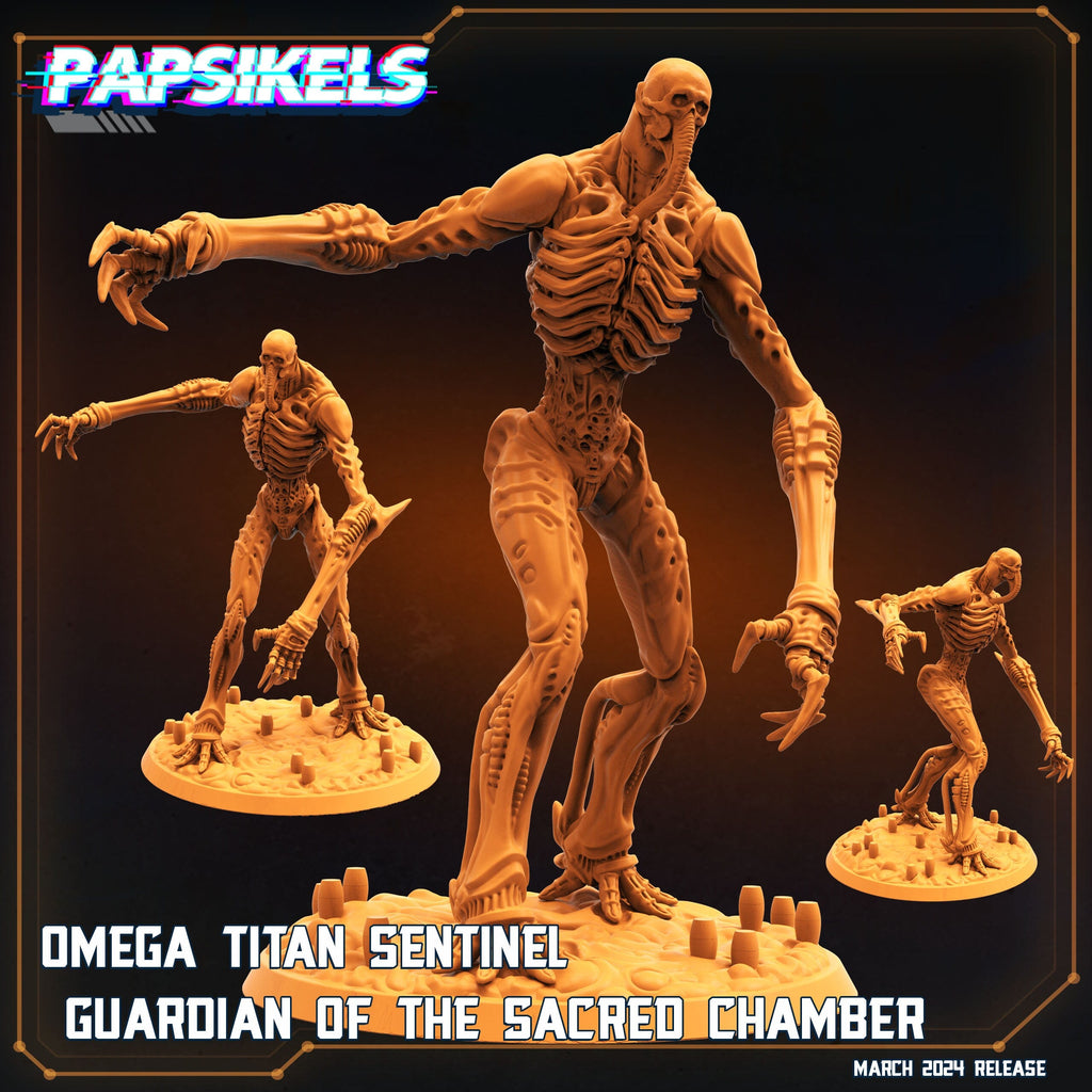 The Omegas, Omega Titan - Sentinel of the Sacred Chamber, Papsikels , Resin Miniature - Tabletop miniature - 32mm
