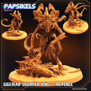 Aliens Vs Humans Gigerian Usurper King, 32mm Scale - Papsikels, Resin Miniature