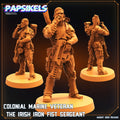 Alien Wars, Colonial Marine Veteran The Irish Iron Sergeant, Papsikels, 32mm Mini