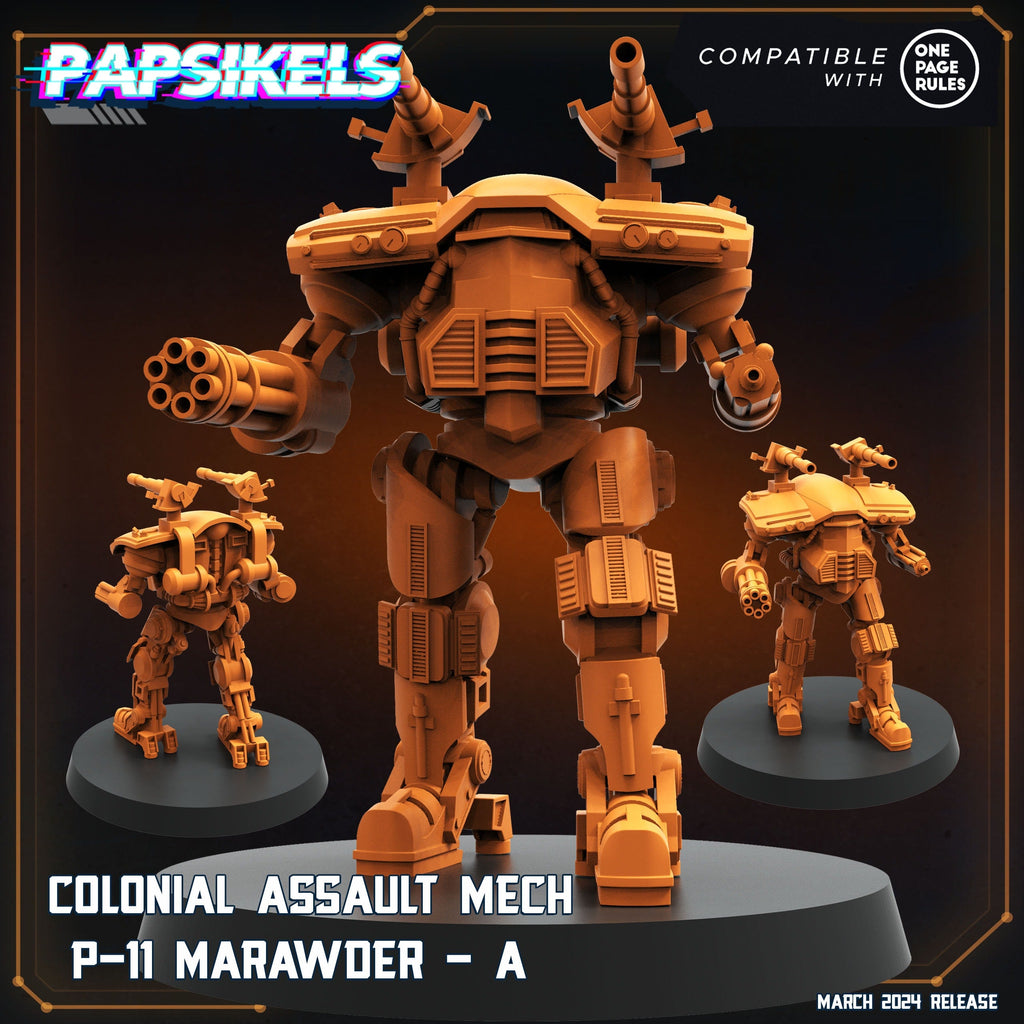 Colonial Assault Mechs P-11 Marawder - Aliens Powerloader | Papsikels, Resin Miniature - Tabletop  Miniature - 32mm
