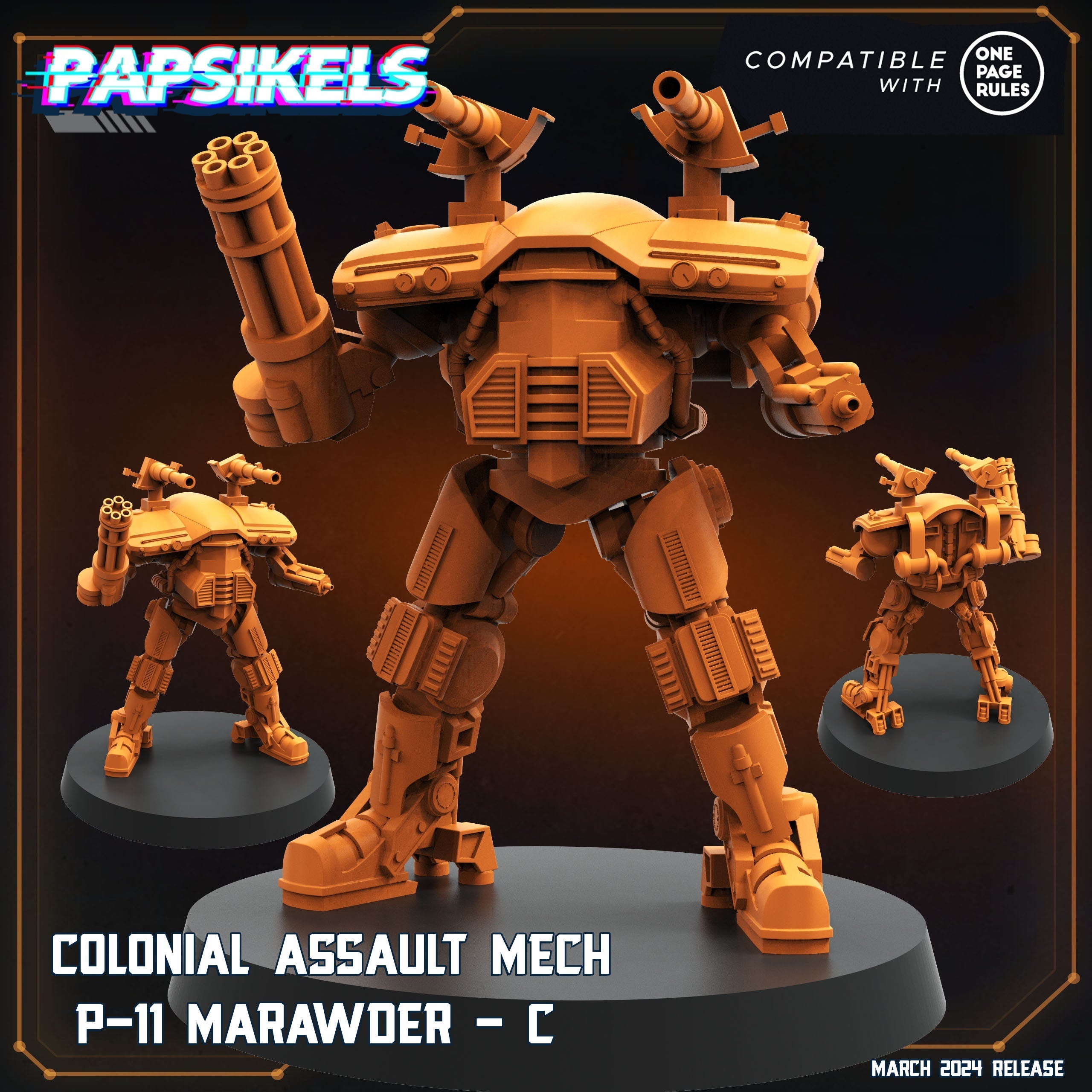 Colonial Assault Mechs P-11 Marawder - Aliens Powerloader | Papsikels, Resin Miniature - Tabletop  Miniature - 32mm