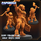 Skull Hunters - Glory for the Clan Great White Crow Clan | Papsikels, Resin Miniature - Tabletop  Miniature - 32mm