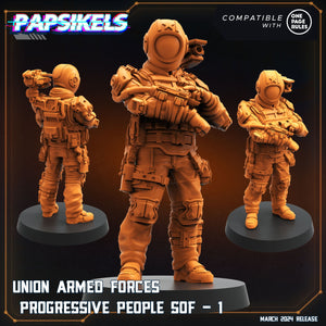 Aliens - Union of Progressive Peoples - UPP - Union Armed Forces Progressive Peoples SOF Set 1  | Papsikels, Resin Tabletop  Miniature 32mm