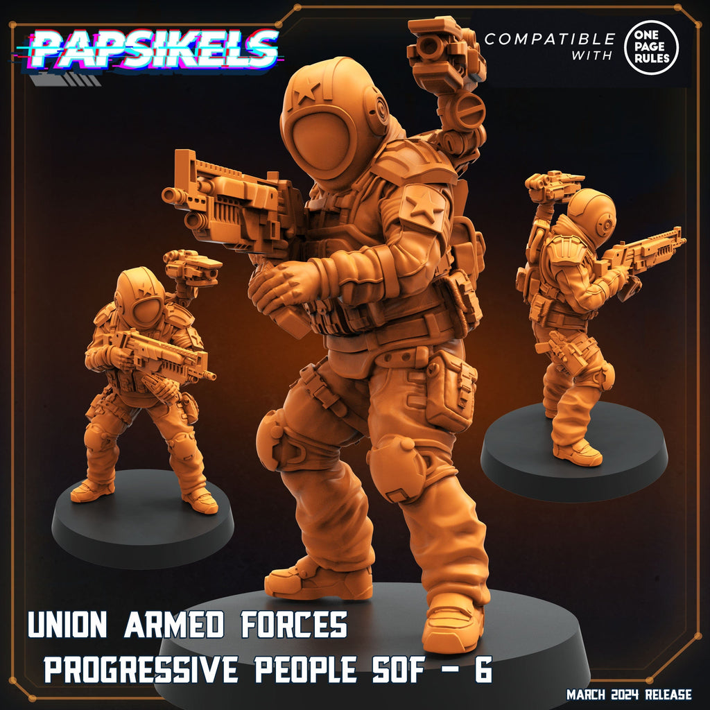 Aliens - Union of Progressive Peoples - UPP - Union Armed Forces Progressive Peoples SOF Set 1  | Papsikels, Resin Tabletop  Miniature 32mm