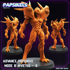 Cyberpunk, Advance Papsinoid Invictus - Mode B (Guyver), Papsikels, 32mm Mini