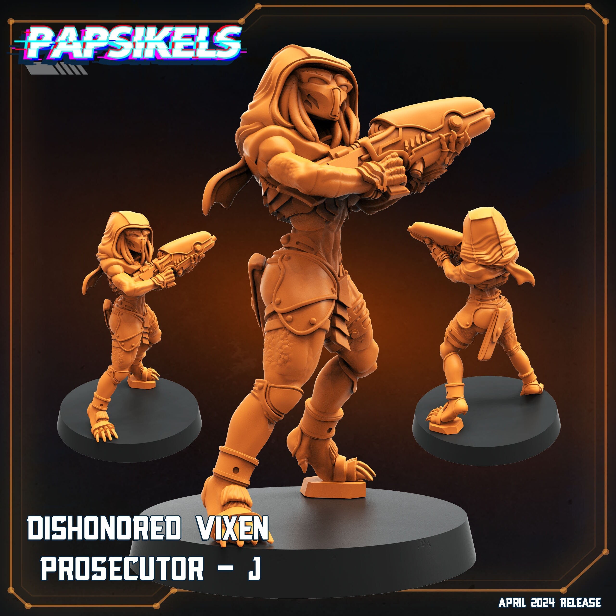 Xenowars Dishonored Vixen Persecutor Squad Set 2, Papsikels, Miniatures