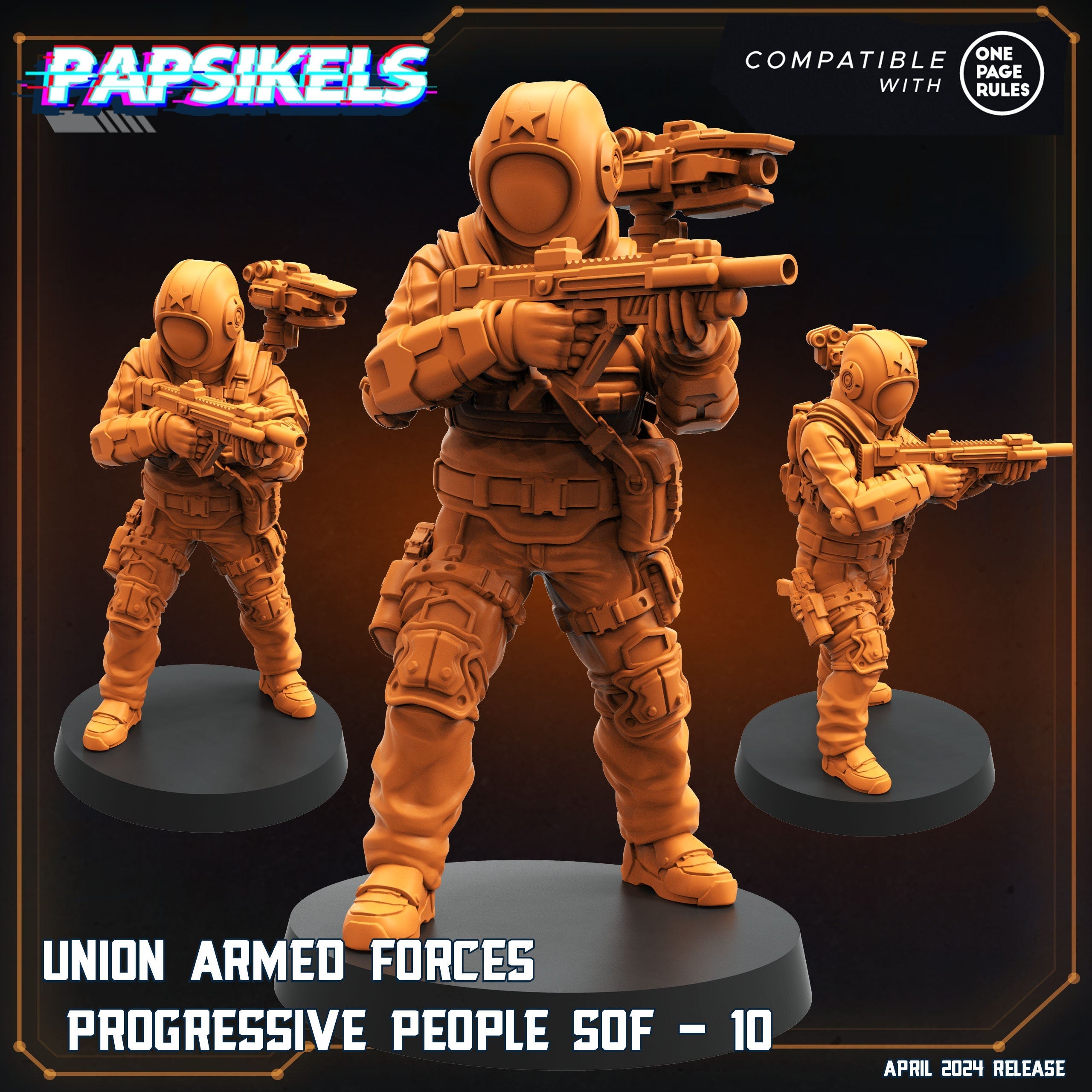 Aliens - Union of Progressive Peoples - UPP - Union Armed Forces Progressive Peoples SOF Set 2  | Papsikels, Resin Tabletop  Miniature 32mm