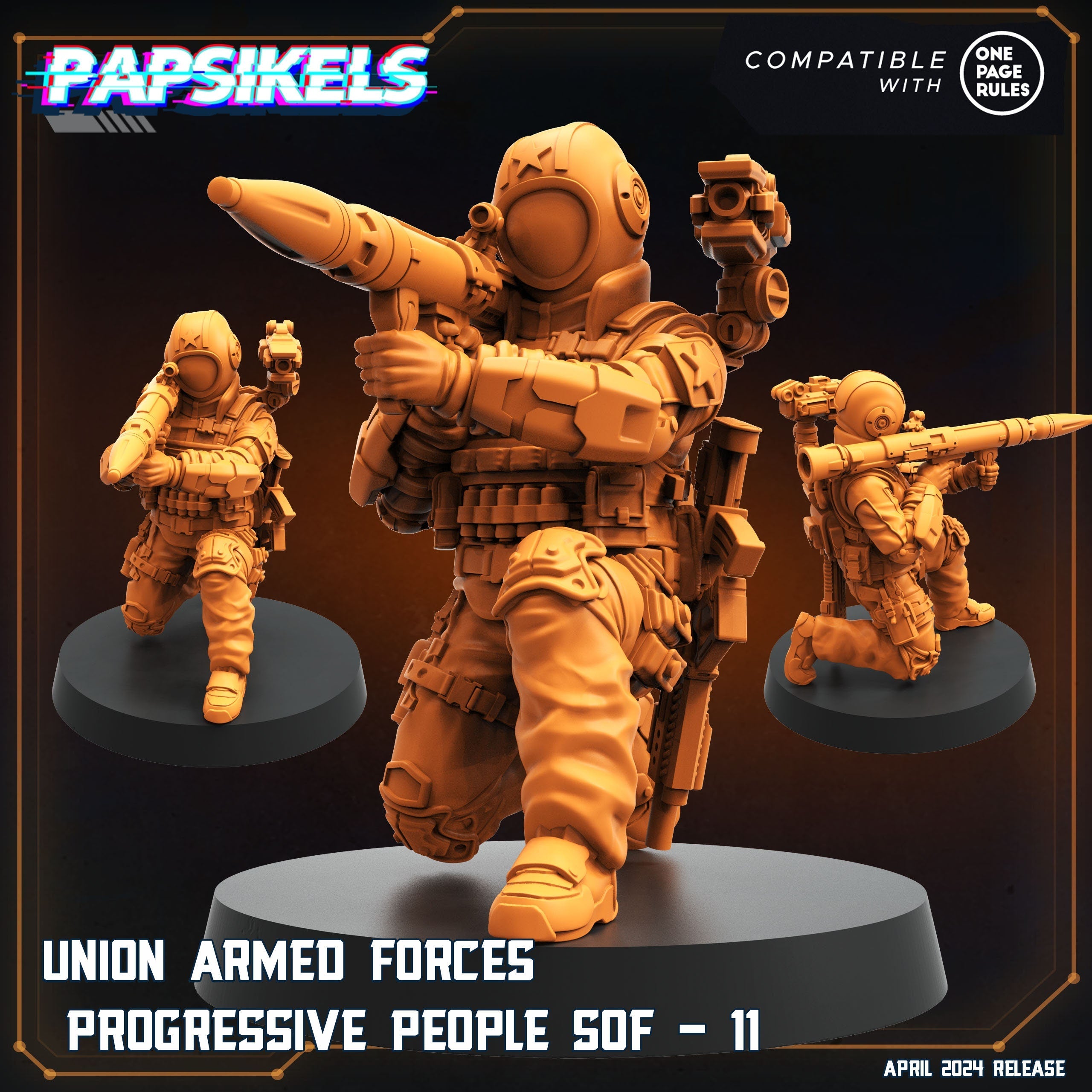 Aliens - Union of Progressive Peoples - UPP - Union Armed Forces Progressive Peoples SOF Set 2  | Papsikels, Resin Tabletop  Miniature 32mm