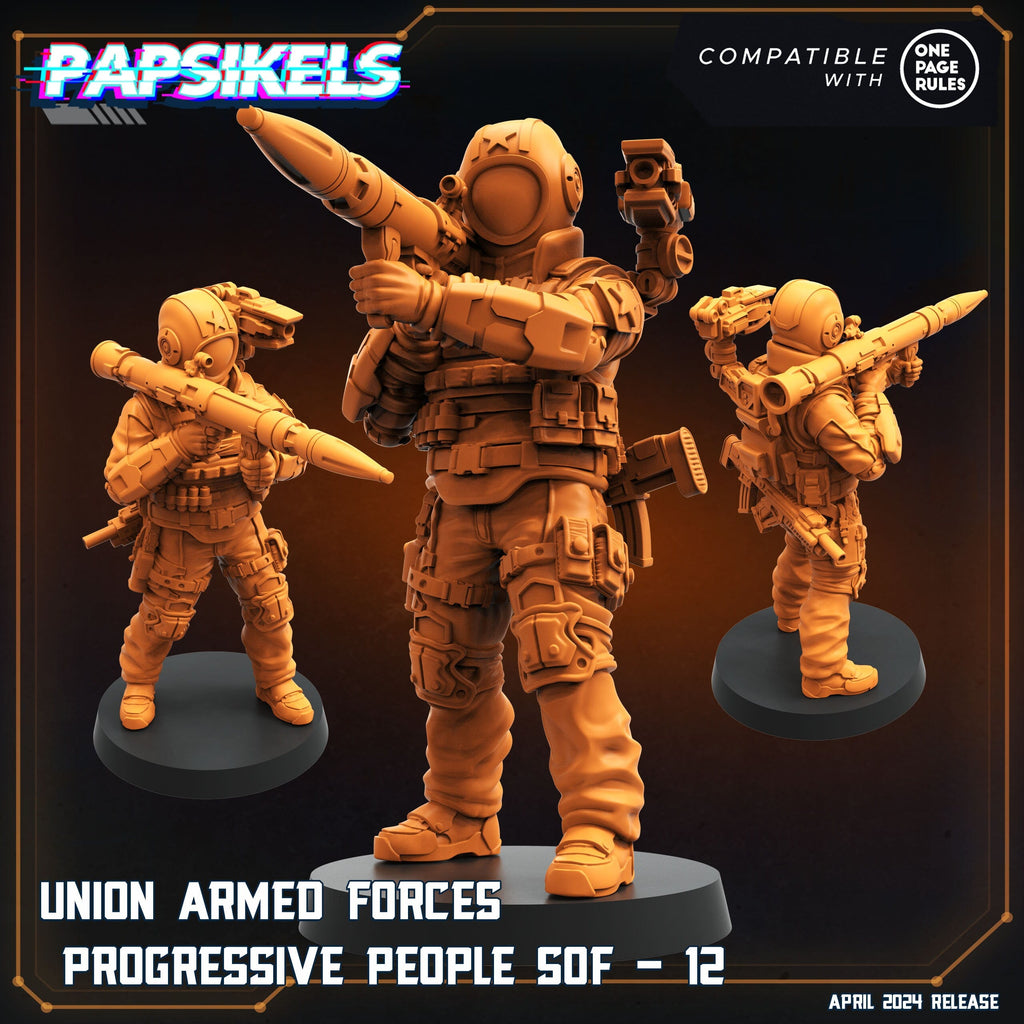 Aliens - Union of Progressive Peoples - UPP - Union Armed Forces Progressive Peoples SOF Set 2  | Papsikels, Resin Tabletop  Miniature 32mm