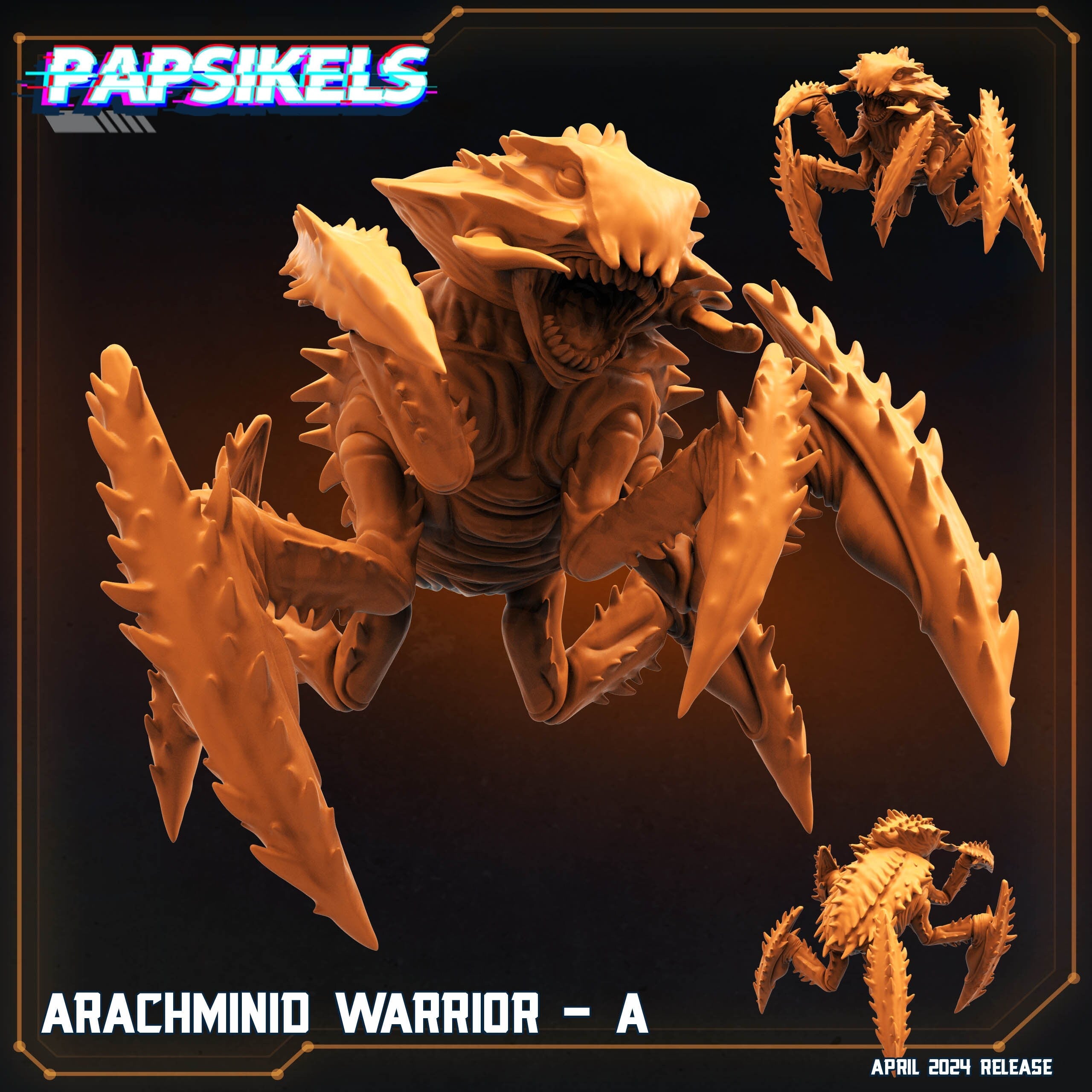 Arachminid Warriors | Dropship Troopers | Papsikels | 32mm Miniature
