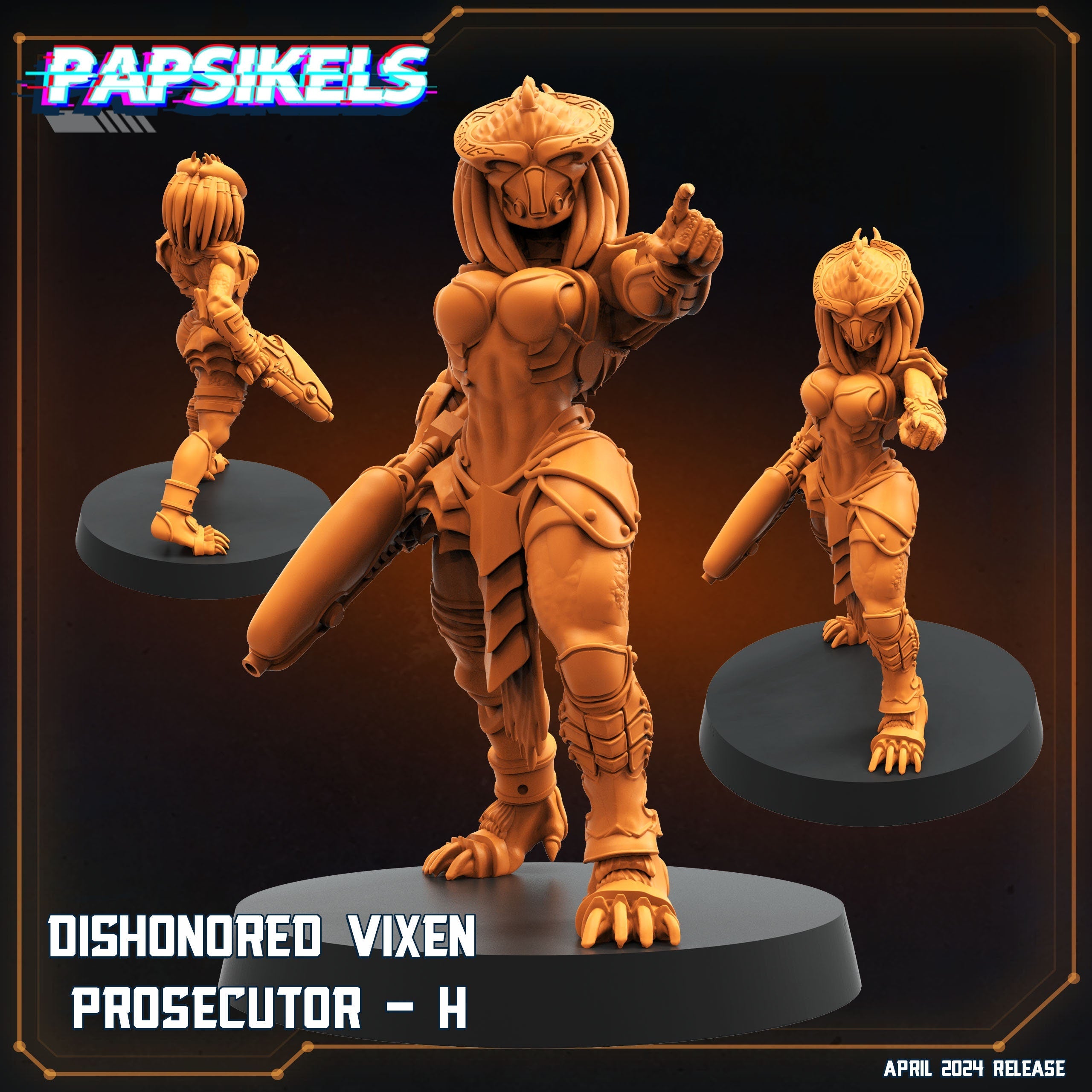 Xenowars Dishonored Vixen Persecutor Squad Set 2, Papsikels, Miniatures