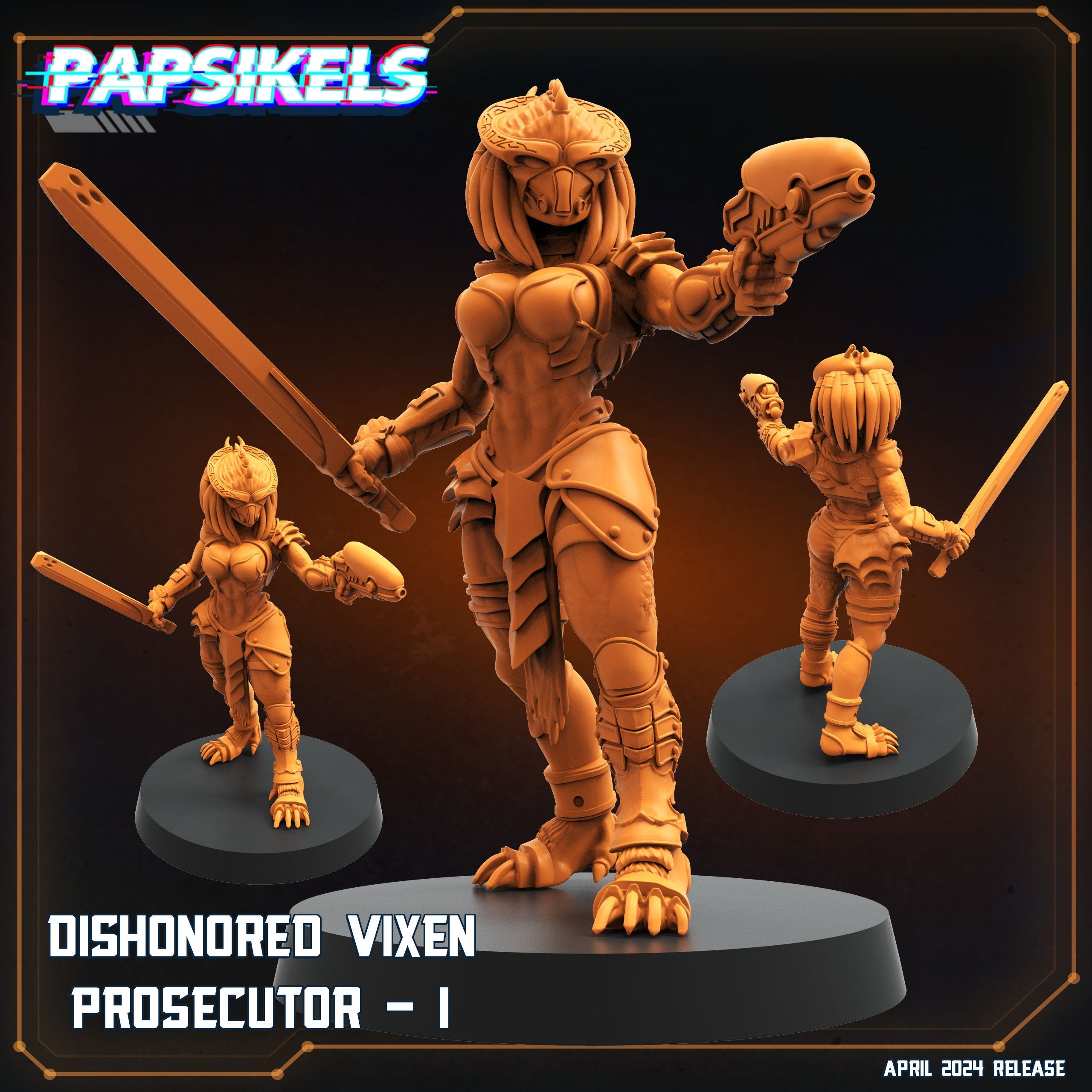 Xenowars Dishonored Vixen Persecutor Squad Set 2, Papsikels, Miniatures