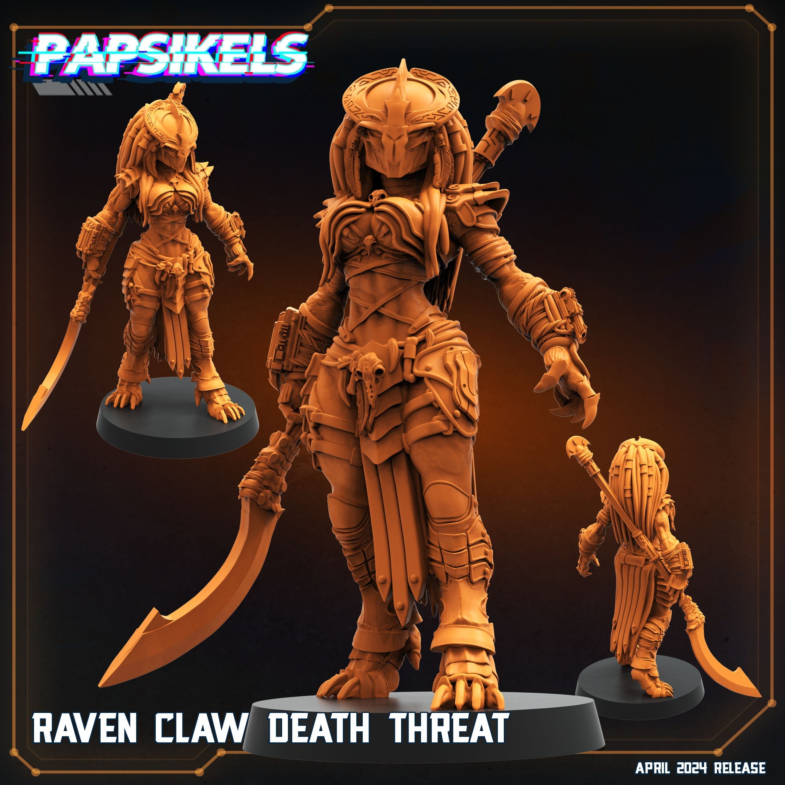 Skull Hunters - Raven Claw, Papsikels, Resin - Tabletop miniature - 32mm