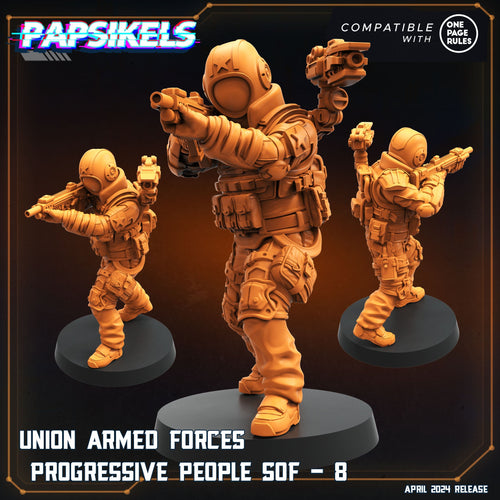 Aliens - Union of Progressive Peoples - UPP - Union Armed Forces Progressive Peoples SOF Set 2  | Papsikels, Resin Tabletop  Miniature 32mm