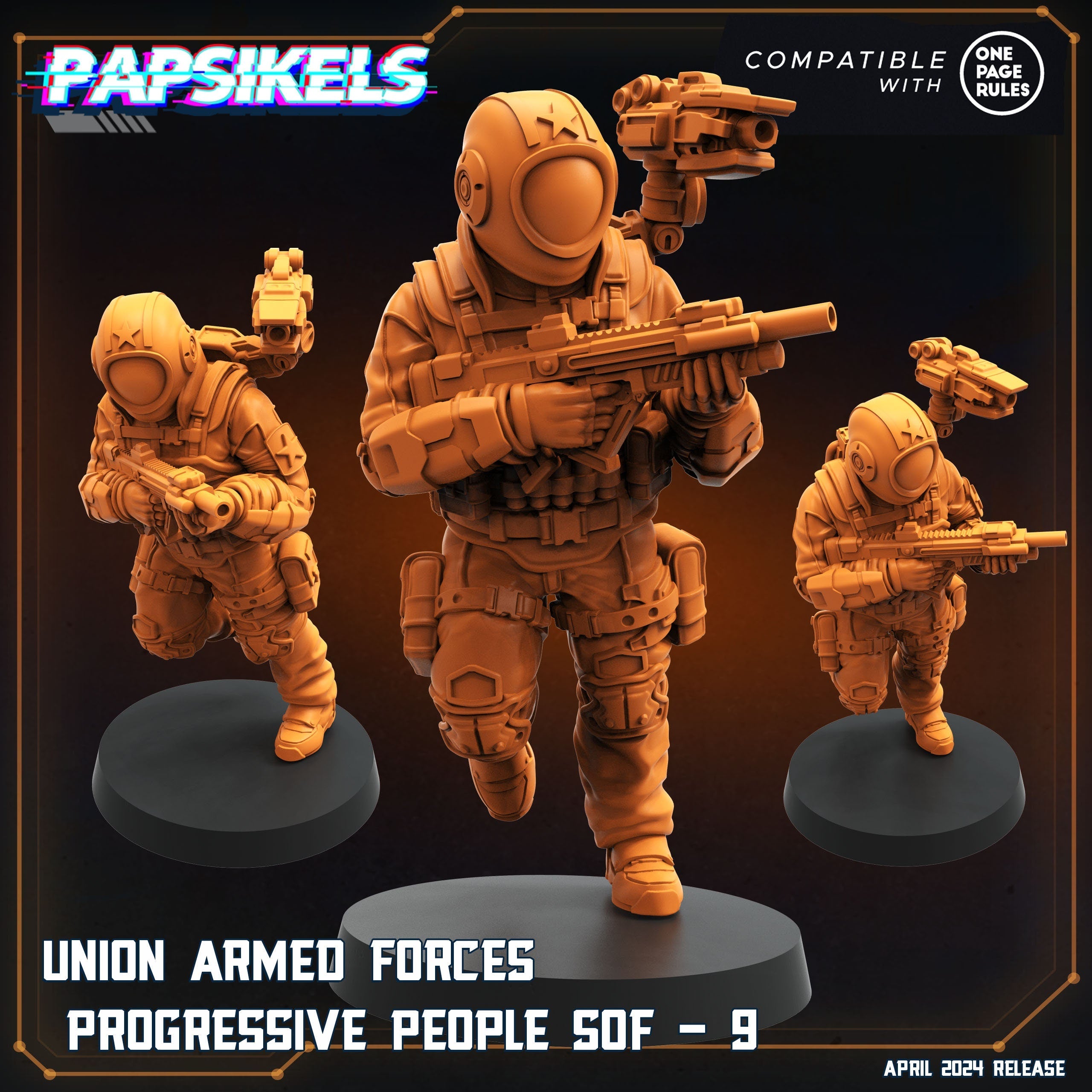 Aliens - Union of Progressive Peoples - UPP - Union Armed Forces Progressive Peoples SOF Set 2  | Papsikels, Resin Tabletop  Miniature 32mm