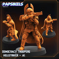 Helljumpers, Democracy Troopers Hellstrikers, Papsikels, 32mm Mini