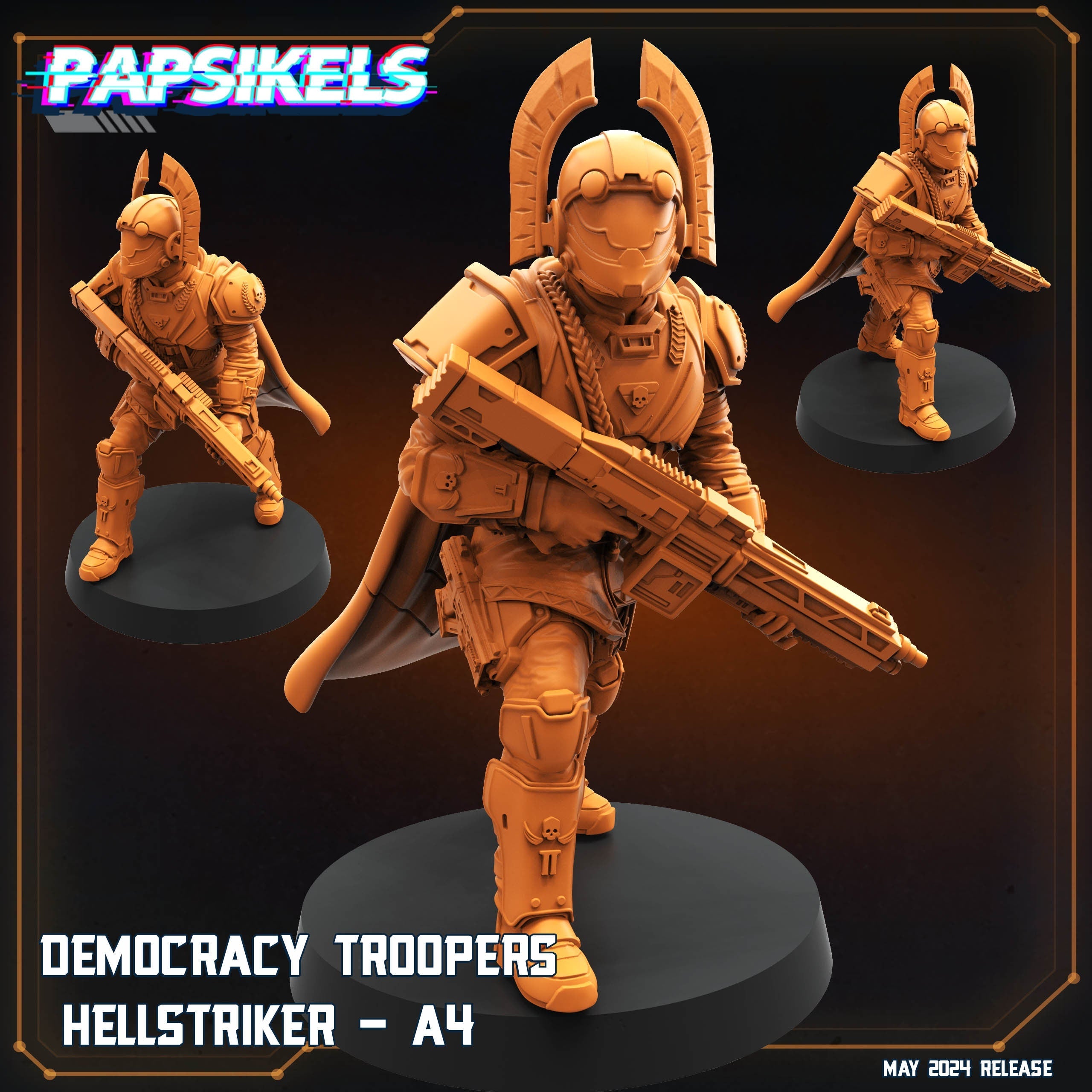 Helljumpers, Democracy Troopers Hellstrikers, Papsikels, 32mm Mini
