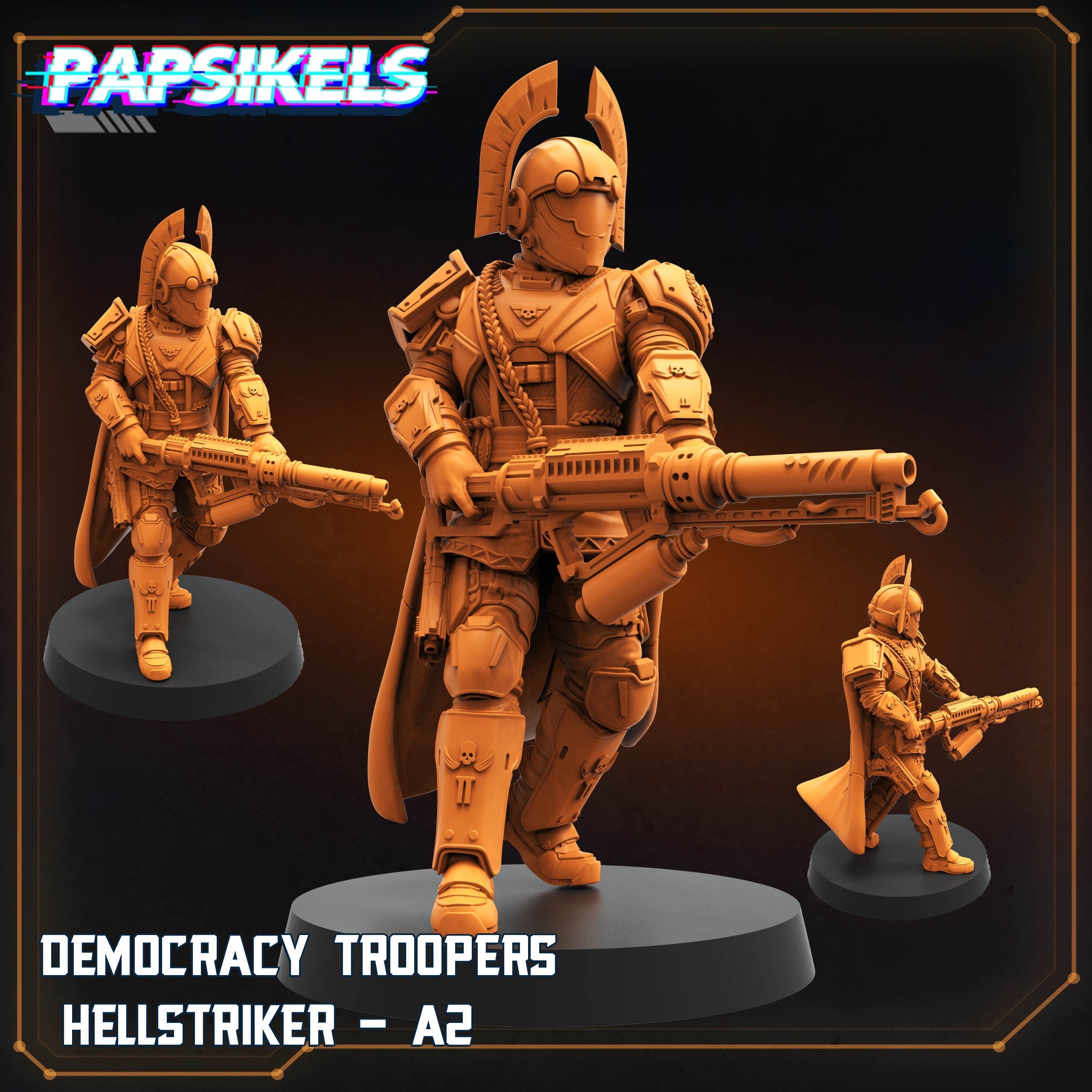 Helljumpers, Democracy Troopers Hellstrikers, Papsikels, 32mm Mini
