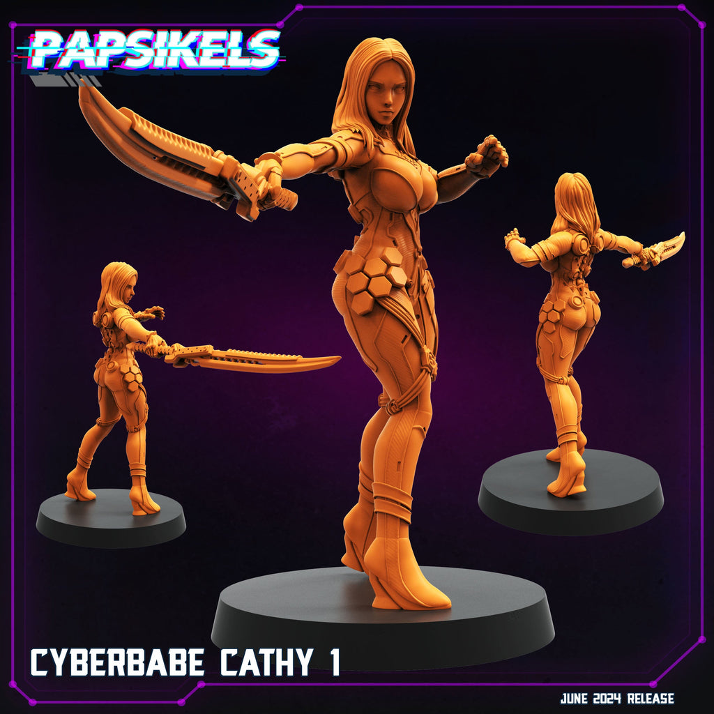 Cyberpunk, Cyberbabe Cathy, Papsikels, 32mm or 75mm Mini