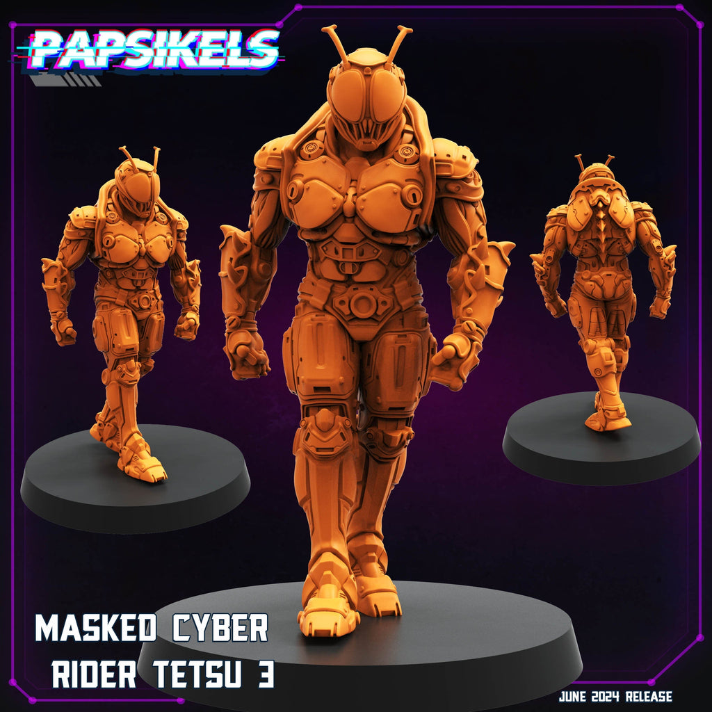 Cyberpunk, Masked Cyber Rider Tensu - Anime, Papsikels, 32mm or 75mm Mini