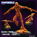 Cyberpunk, Silicon Cyborg Creature Schiffs - Blame Anime, Papsikels, 32mm or 75mm Mini