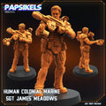 Aliens Vs Humans Resurgence, Human Colonial Marine Sgt James Meadows, Papsikels, 32mm Mini